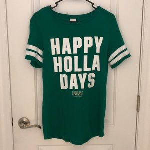PINK LIKE NEW GREEN HOLIDAY TEE